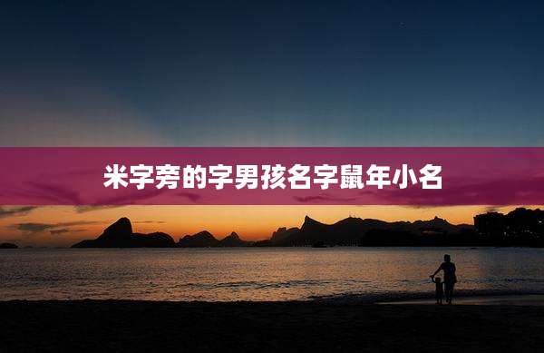米字旁的字男孩名字鼠年小名
