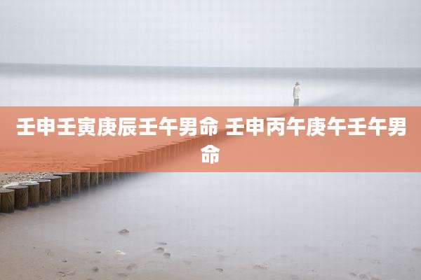 壬申壬寅庚辰壬午男命 壬申丙午庚午壬午男命