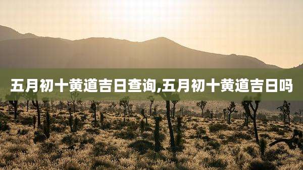 五月初十黄道吉日查询,五月初十黄道吉日吗