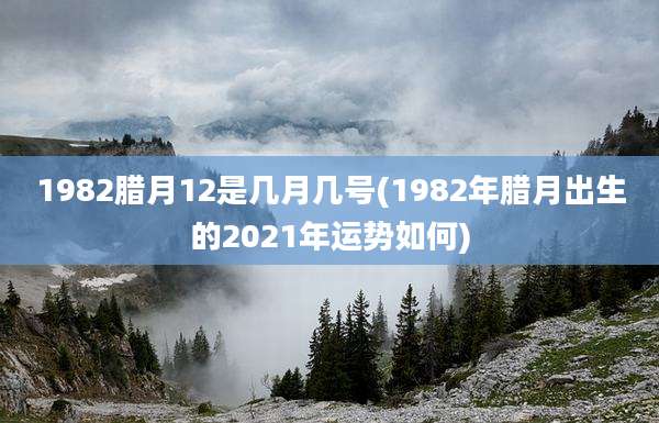 1982腊月12是几月几号(1982年腊月出生的2021年运势如何)