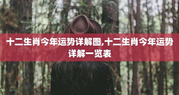 十二生肖今年运势详解图,十二生肖今年运势详解一览表