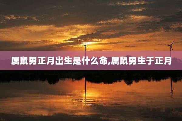 属鼠男正月出生是什么命,属鼠男生于正月