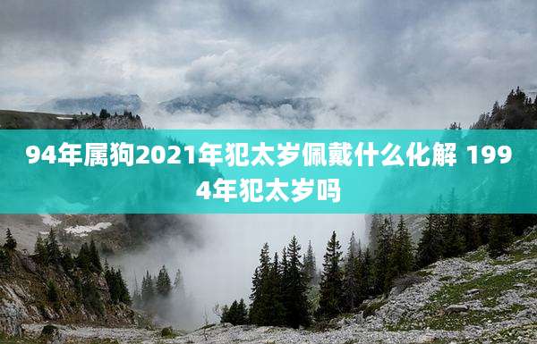 94年属狗2021年犯太岁佩戴什么化解 1994年犯太岁吗