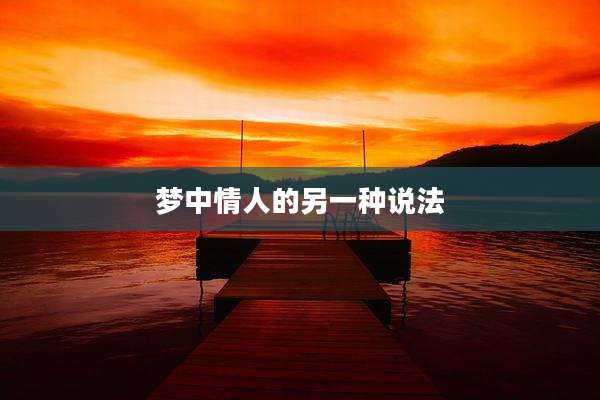 梦中情人的另一种说法