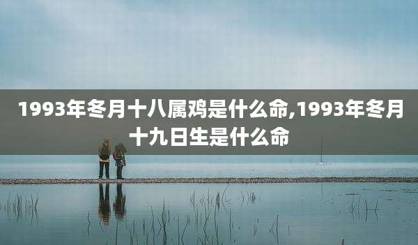 1993年冬月十八属鸡是什么命,1993年冬月十九日生是什么命