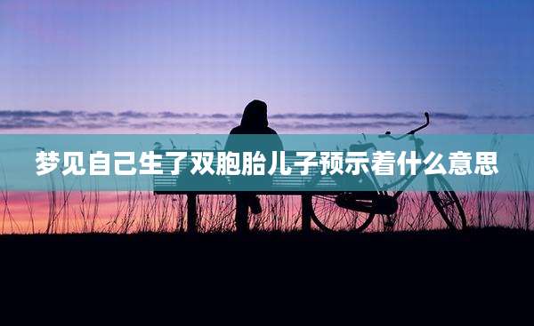 梦见自己生了双胞胎儿子预示着什么意思