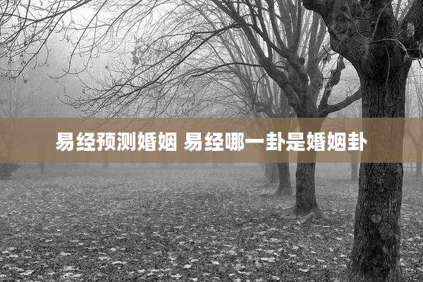 易经预测婚姻 易经哪一卦是婚姻卦