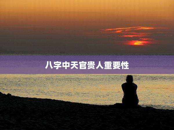 八字中天官贵人重要性