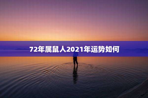 72年属鼠人2021年运势如何