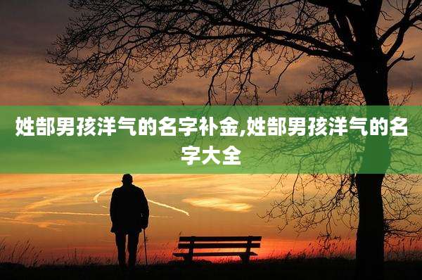 姓郜男孩洋气的名字补金,姓郜男孩洋气的名字大全