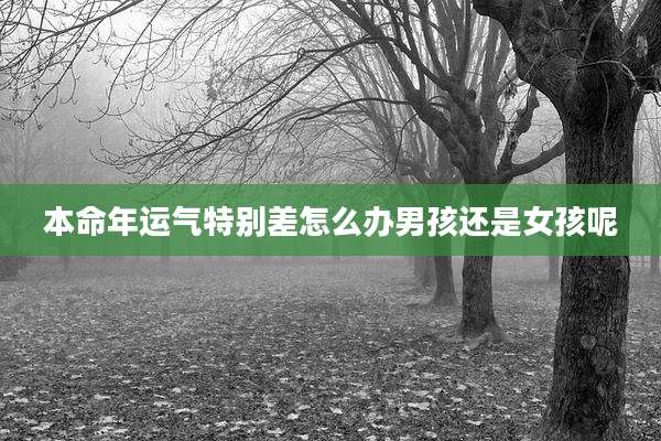 本命年运气特别差怎么办男孩还是女孩呢