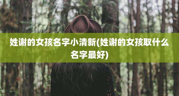 姓谢的女孩名字小清新(姓谢的女孩取什么名字最好)