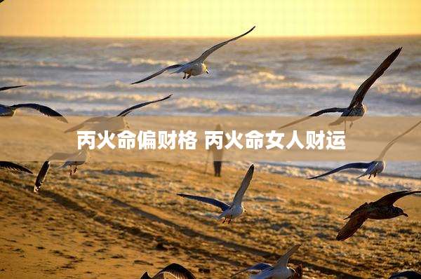丙火命偏财格 丙火命女人财运