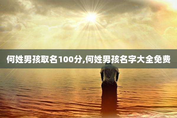 何姓男孩取名100分,何姓男孩名字大全免费