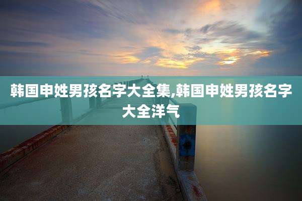 韩国申姓男孩名字大全集,韩国申姓男孩名字大全洋气