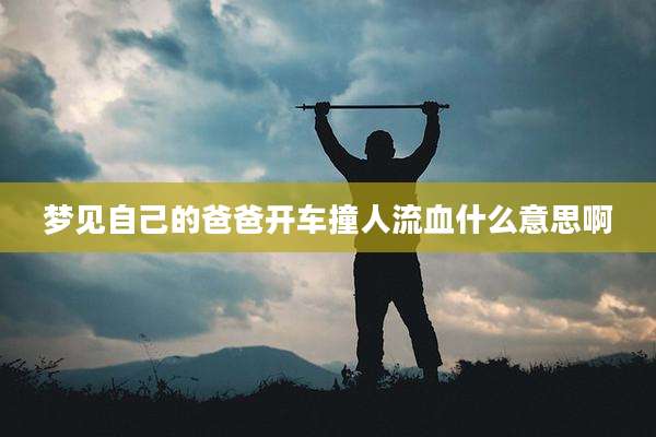 梦见自己的爸爸开车撞人流血什么意思啊