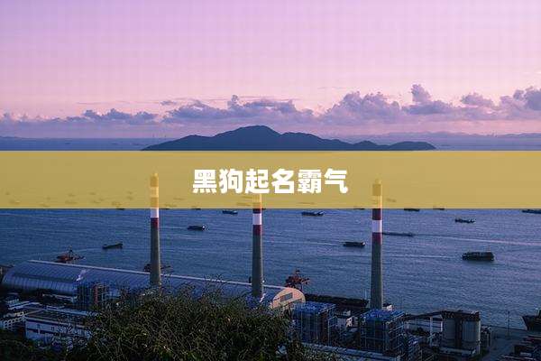 黑狗起名霸气