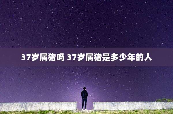 37岁属猪吗 37岁属猪是多少年的人