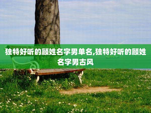 独特好听的顾姓名字男单名,独特好听的顾姓名字男古风