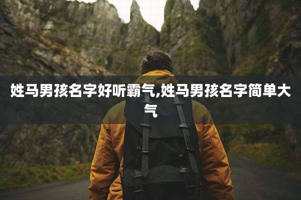 姓马男孩名字好听霸气,姓马男孩名字简单大气