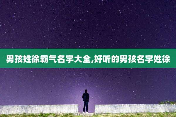 男孩姓徐霸气名字大全,好听的男孩名字姓徐