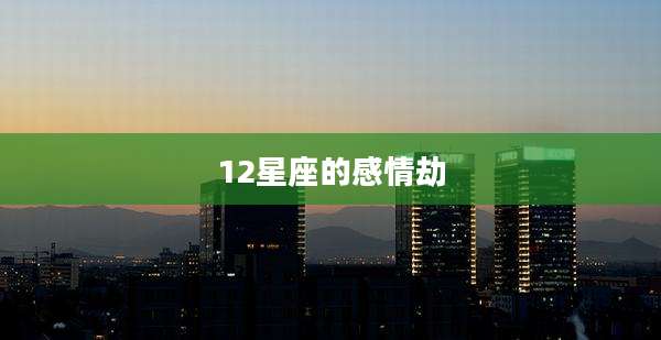 12星座的感情劫