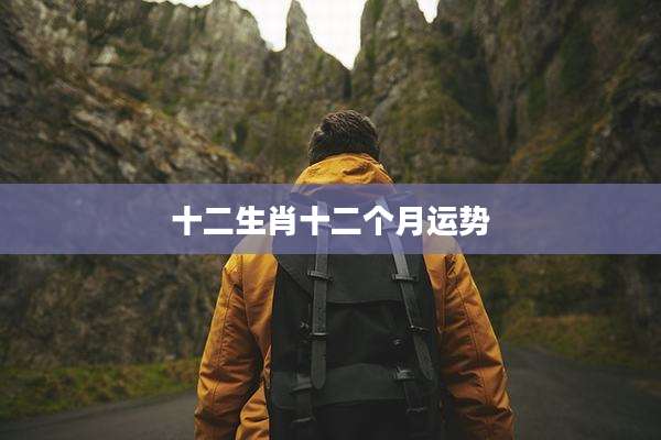 十二生肖十二个月运势