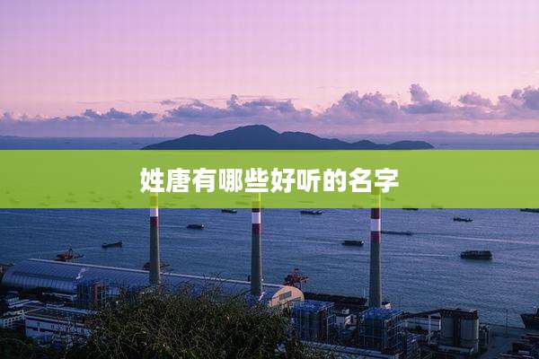姓唐有哪些好听的名字