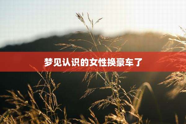 梦见认识的女性换豪车了