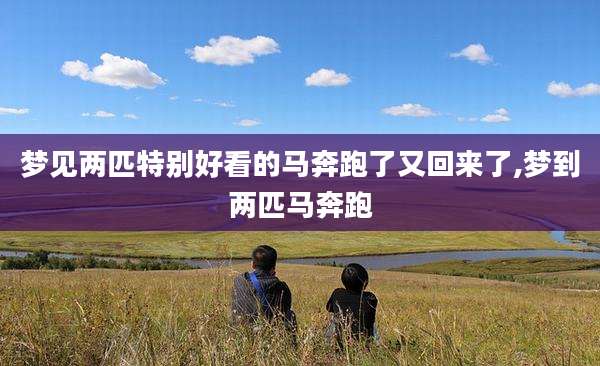 梦见两匹特别好看的马奔跑了又回来了,梦到两匹马奔跑