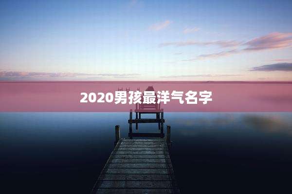 2020男孩最洋气名字