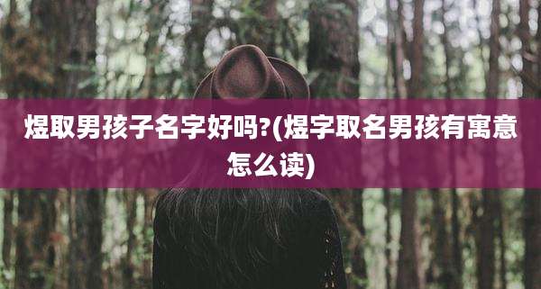煜取男孩子名字好吗?(煜字取名男孩有寓意怎么读)