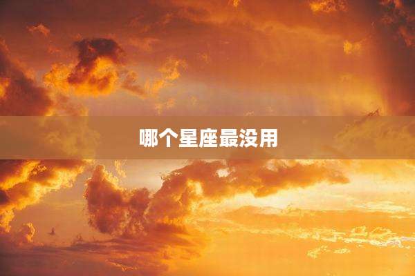 哪个星座最没用
