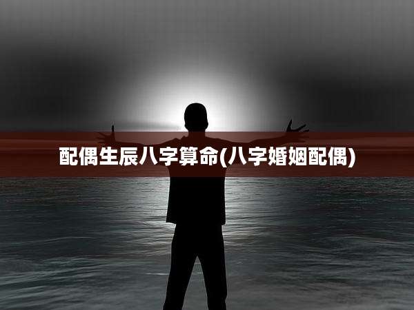 配偶生辰八字算命(八字婚姻配偶)
