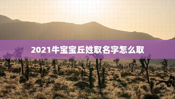 2021牛宝宝丘姓取名字怎么取