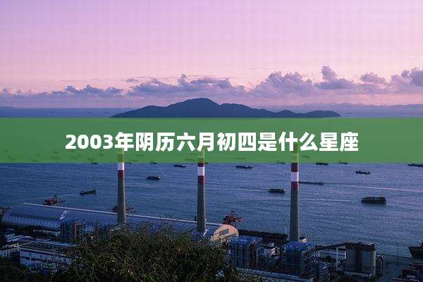 2003年阴历六月初四是什么星座