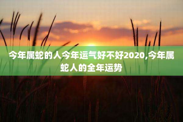 今年属蛇的人今年运气好不好2020,今年属蛇人的全年运势