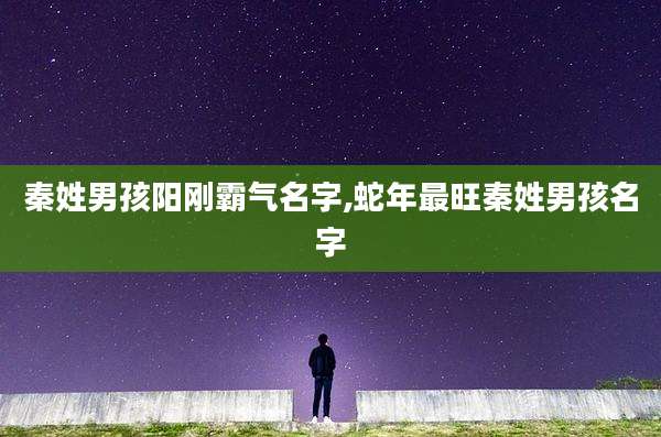 秦姓男孩阳刚霸气名字,蛇年最旺秦姓男孩名字