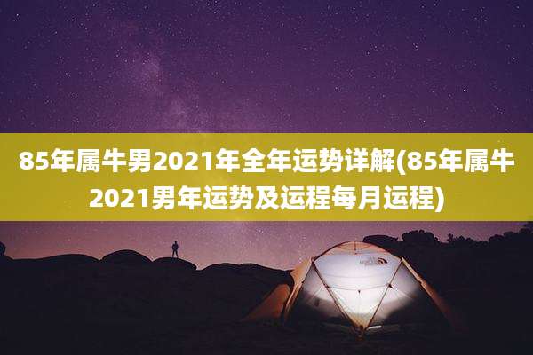 85年属牛男2021年全年运势详解(85年属牛2021男年运势及运程每月运程)