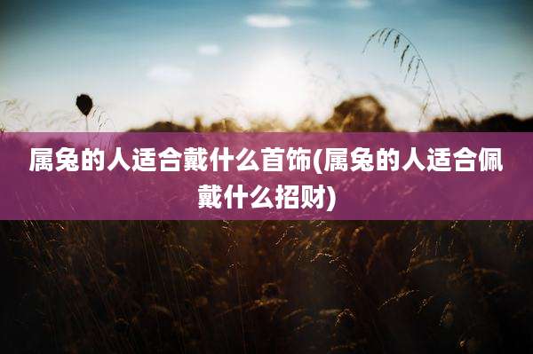 属兔的人适合戴什么首饰(属兔的人适合佩戴什么招财)