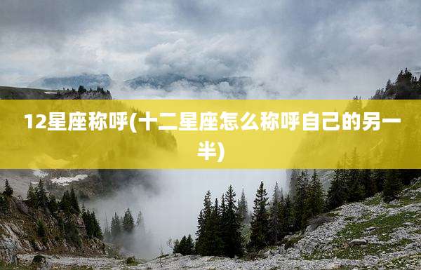 12星座称呼(十二星座怎么称呼自己的另一半)