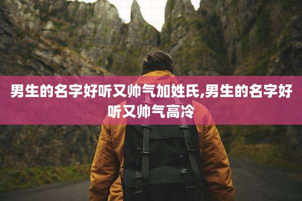 男生的名字好听又帅气加姓氏,男生的名字好听又帅气高冷