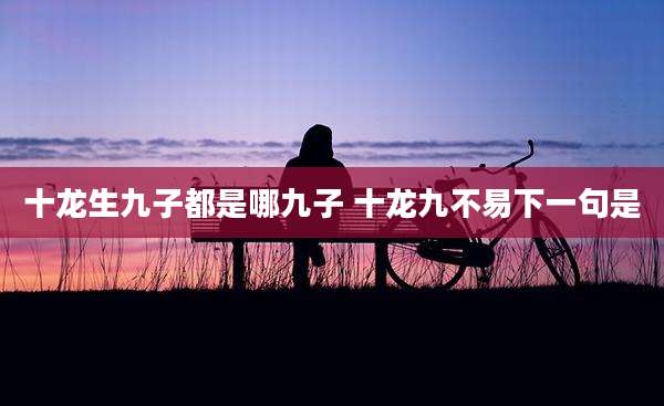 十龙生九子都是哪九子 十龙九不易下一句是
