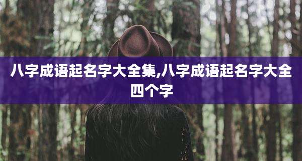 八字成语起名字大全集,八字成语起名字大全四个字