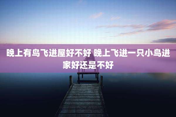 晚上有鸟飞进屋好不好 晚上飞进一只小鸟进家好还是不好