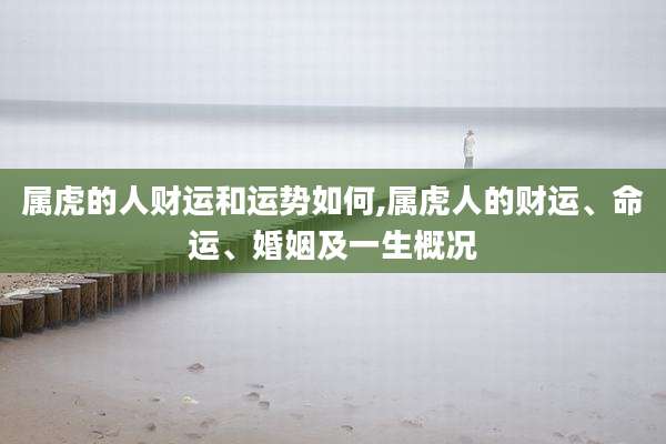属虎的人财运和运势如何,属虎人的财运、命运、婚姻及一生概况