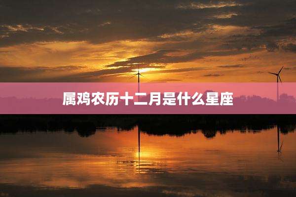 属鸡农历十二月是什么星座