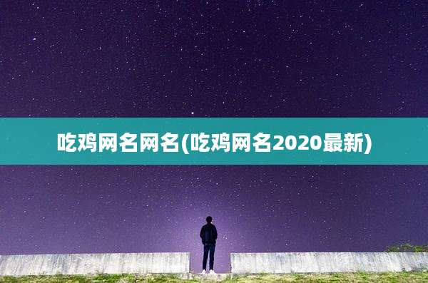 吃鸡网名网名(吃鸡网名2020最新)