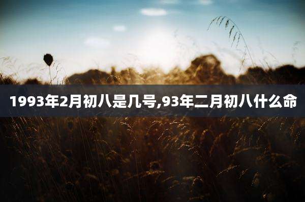 1993年2月初八是几号,93年二月初八什么命