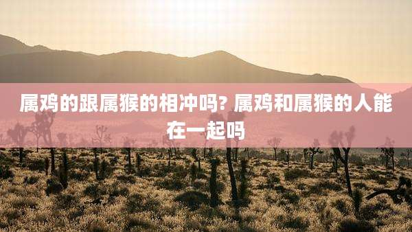 属鸡的跟属猴的相冲吗? 属鸡和属猴的人能在一起吗
